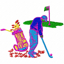 Golf Embroidery Design 2